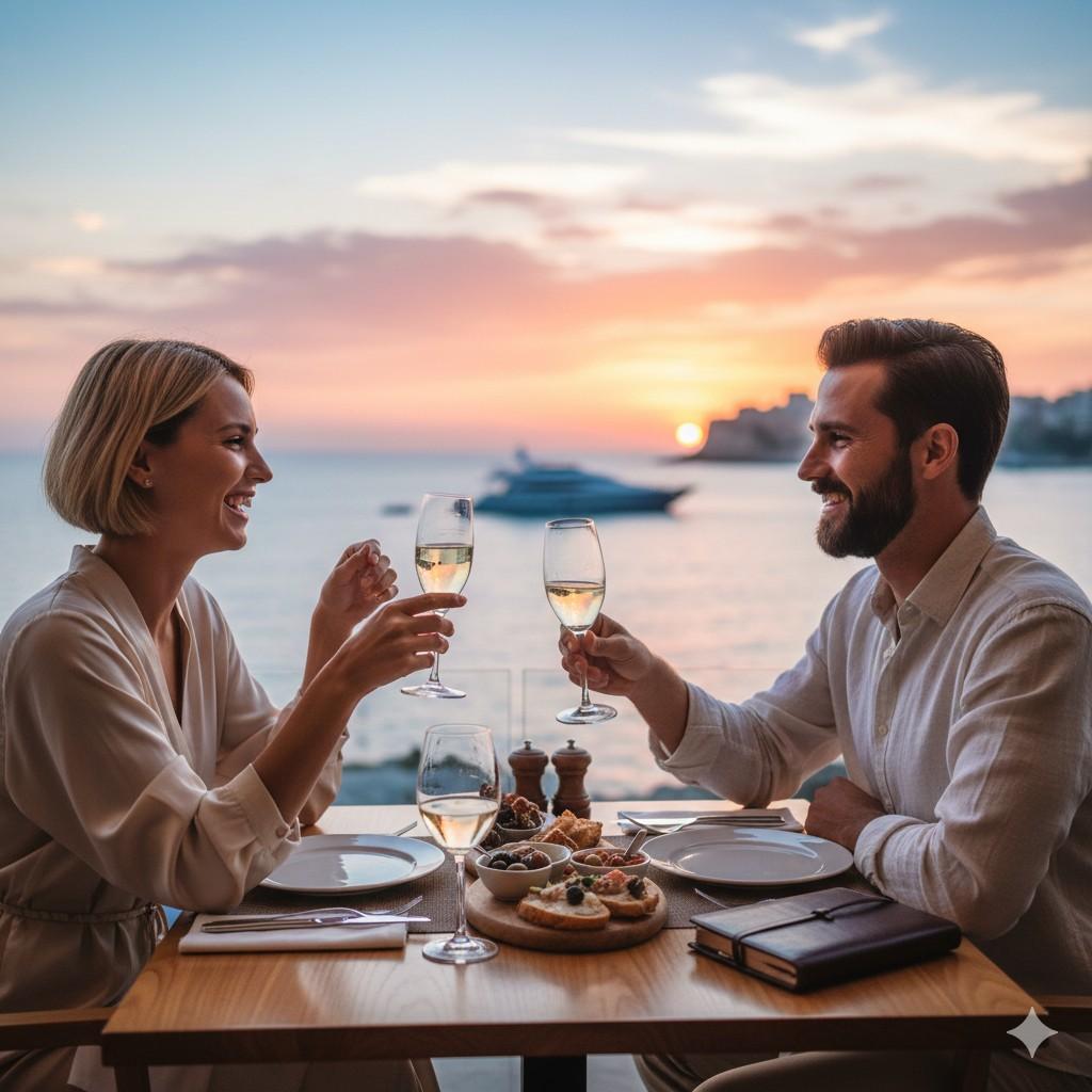 Members sharing a sunset moment